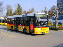 Postauto - MAN  AG  6198 unterwegs in Wohlen am 11.03.2016