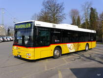 Postauto - MAN AG 428655 unterwegs beim Bahnhof Wohlen am 11.03.2016