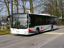 Postauto - MAN Lion`s City AG 8571 unterwegs beim Bahnhof Wohlen am 11.03.2016
