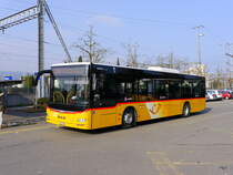 Postauto - MAN Lion`s City AG 19975 unterwegs beim Bahnhof Wohlen am 11.03.2016