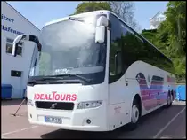 Volvo 9700 von Ideal-Tours aus Deutschland im Stadthafen Sassnitz am 17.05.2014