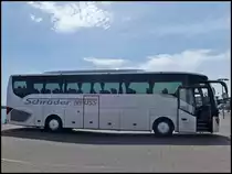 Setra 515 HD von Schröder Neuss aus Deutschland im Stadthafen Sassnitz am 17.05.2014