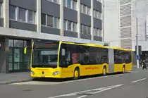 Mercedes Citaro 80 der AAGL, auf der Linie 81, wartet an der Endstation am Aeschenplatz. Die Aufnahme stammt vom 11.03.2016.