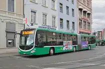 Mercedes Citaro 7019, auf der Linie 30, wartet an der Endstation am Bahnhof SBB. Die Aufnahme stammt vom 25.03.2016.