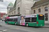 Mercedes Citaro 7051, auf der Linie 50, wartet an der Endstation am Bahnhof SBB. Die Aufnahme stammt vom 25.03.2016.