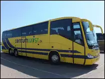 Scania Irizar von CentrumTurist aus D�nemark im Stadthafen Sassnitz am 20.05.2014