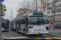 NAW Trolleybus 789 erreicht am 12. März 2016 den Bahnhof Lausanne.
