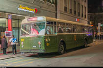 Der historischer FBW 157 vom Tramverein Bern an der Museumsnacht in Bern. Schauplatzgasse, 18. März 2016