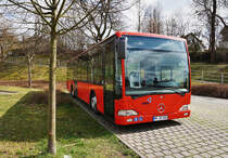 Mercedes-Benz O 530 I der OTTO Rothermel GmbH, 26.3.2016 nahe der Haltestelle Fürth (Odenwald) Bahnhof.