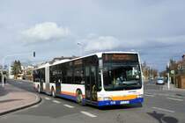 Stadtbus Mainz / Stadtbus Wiesbaden: Mercedes-Benz Citaro Facelift G der ESWE Wiesbaden, aufgenommen im März 2016 in der Nähe der Haltestelle  Draiser Straße  in Mainz.