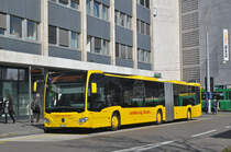 Mercedes Citaro 81 der AAGL, auf der Linie 80, wartet an der Endstation am Aeschenplatz. Die Aufnahme stammt vom 18.03.2016.