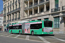 Mercedes Citaro 702, auf der Linie 50, fährt zur Haltestelle Brausebad. Die Aufnahme stammt vom 18.03.2016.