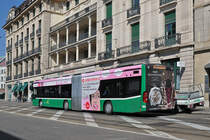 Mercedes Citaro 7052, auf der Linie 50, fährt zur Haltestelle Brausebad. Die Aufnahme stammt vom 18.03.2016.