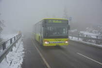 FL-39841 fährt am 16.10.2015 auf der Linie 21 nach Malbun. Aufgenommen wurde ein Setra S 415 NF / Malbunstrasse Liechtenstein.

