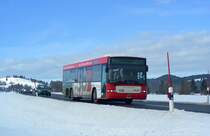 AAGS, Schwyz. Volvo/Hess B10L (Nr.11) in Bennau, Wettertannen. (28.11.2008)
