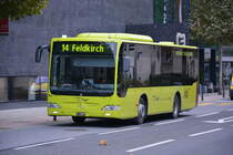 FL-39802 fährt am 16.10.2015 auf der Linie 14 nach Feldkirch. Aufgenommen wurde ein Mercedes Benz Citaro Facelift / Vaduz Zentrum.
