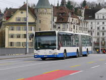 VBL - Mercedes Citaro Nr.157  LU 15057 unterwegs auf der Linie 24 in Luzern am 28.03.2016