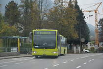 FL-39853 fährt am 17.10.2015 auf der Linie 11 nach Feldkirch. Aufgenommen wurde ein Mercedes Benz Citaro Facelift G.