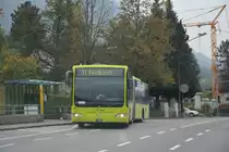 FL-39853 fährt am 17.10.2015 auf der Linie 11 nach Feldkirch. Aufgenommen wurde ein Mercedes Benz Citaro Facelift G.