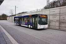 MAN Lion's City (Nr. 144) der SÜC, unterwegs als Linie 5 (Veste - Schloss Callenberg), am 20.3.2016 bei der Haltestelle  Coburg Bahnhof/ZOB.