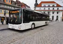 MAN Lion's City (Nr. 145) der SÜC, unterwegs als Linie 2 (Wüstenahorn - Unterlauter), am 21.3.2016 bei der Haltestelle Theaterplatz.