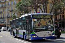 Mercedes Citaro 317, von TPL, auf der Linie 4 fährt Richtung Lugano Centrum.  Die Aufnahme stammt vom 29.03.2016.