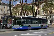 Mercedes Citaro 314, von TPL, auf der Linie 1 fährt Richtung Paradiso. Die Aufnahme stammt vom 29.03.2016.