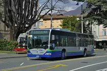 Mercedes Citaro 314, von TPL, auf der Linie 1 fährt Richtung Paradiso. Die Aufnahme stammt vom 29.03.2016.