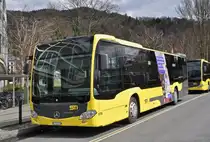 Mercedes Citaro 179 von STI wartet bei der Schiffsanlegestelle auf den nächsten Einsatz. Die Aufnahme stammt vom 30.03.2016.