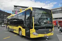 Mercedes Citaro 157, fährt als Dienstfahrt zum Bahnhof Thun. Die Aufnahme stammt vom 30.03.2016.