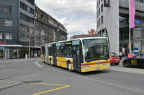 Mercedes Citaro 109, auf der Linie 21, fährt zur Haltestelle beim Bahnhof Thun. Die Aufnahme stammt vom 30.03.2016.