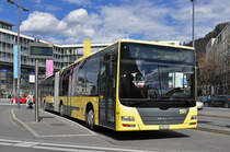 MAN Lions City 141, auf der Linie 2, bedient die Haltestelle beim Bahnhof Thun. Die Aufnahme stammt vom 30.03.2016.
