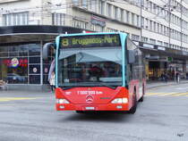 VB Biel - Mercedes Citaro  Nr.127  BE  560172 unterwegs auf der Linie 8 in Biel am 09.04.2016