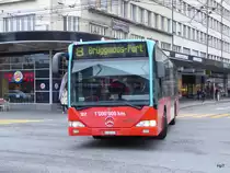 VB Biel - Mercedes Citaro  Nr.127  BE  560172 unterwegs auf der Linie 8 in Biel am 09.04.2016