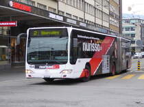 VB Biel - Mercedes Citaro Nr.154  BE 653154 unterwegs auf der Linie 2 in Biel am 09.04.2016