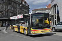 MAN Lions City 130, auf der Linie 6, fährt zur Haltestelle beim Bahnhof Thun. Die Aufnahme stammt vom 30.03.2016.