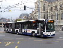 TPG - Mercedes Citaro Nr.1125 GE 960875 unterwegs auf der Linie 25 in der Stadt Genf am 09.04.2016
