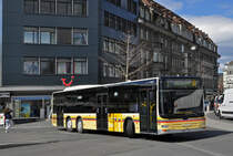 MAN Lions City 139, auf der Linie 3, fährt zum Bahnhof Thun. Die Aufnahme stammt vom 30.03.2016.