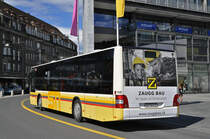 MAN Lions City 112, auf der Linie 3 verlässt die Haltestelle beim Bahnhof Thun. Die Aufnahme stammt vom 30.03.2016.