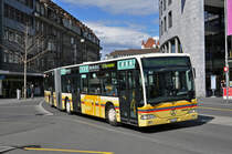 Mercedes Citaro 109, auf der Linie 21, fährt zur Haltestelle beim Bahnhof Thun. Die Aufnahme stammt vom 30.03.2016.
