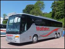 Setra 416 GT-HD von Wolfahrt aus Deutschland im Stadthafen Sassnitz am 25.05.2014