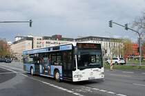 Stadtbus Wiesbaden: Mercedes-Benz Citaro der ESWE Wiesbaden, aufgenommen im April 2016 am Hauptbahnhof in Wiesbaden.