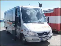 Mercedes Sprinter von John Reisen aus Deutschland im Stadthafen Sassnitz am 29.05.2014