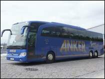 Mercedes Travego von Anker aus Deutschland im Stadthafen Sassnitz am 29.05.2014