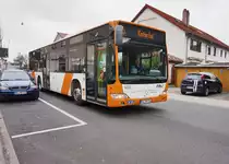 Mercedes-Benz O 530 II (Nr. 6222) der rnv, unterwegs als Linie 55 (Waldhof Haus Waldhof - Käfertal Bahnhof), am 19.3.2016 nahe der Haltestelle Käfertal Äußere Wingertstraße.