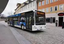 Mercedes-Benz O 530 II (Nr. 135) der SÜC, unterwegs als Linie 1 (Niederfüllbach - Bertelsdorf Wendeplatz), am 21.3.2016 bei der Haltestelle Theaterplatz.
