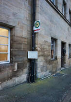 Ehemalige Haltestelle der OVF beim Bahnhof Hochstadt-Marktzeuln.
Aufgenommen am 22.3.2016