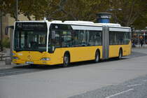 S-SB 7073 fährt am 19.10.2015 auf der Linie 42. Aufgenommen wurde ein Mercedes Benz Citaro G / Stuttgart Schlossplatz.
