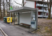 Blick auf die Haltestelle Weimarer Straße am 20.3.2016.