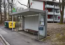 Blick auf die Haltestelle Weimarer Straße am 20.3.2016.